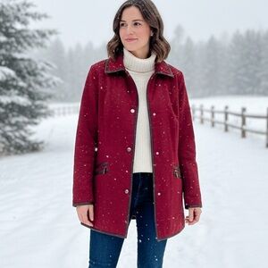 Pendleton Women's Dark Red Quilted Jacket